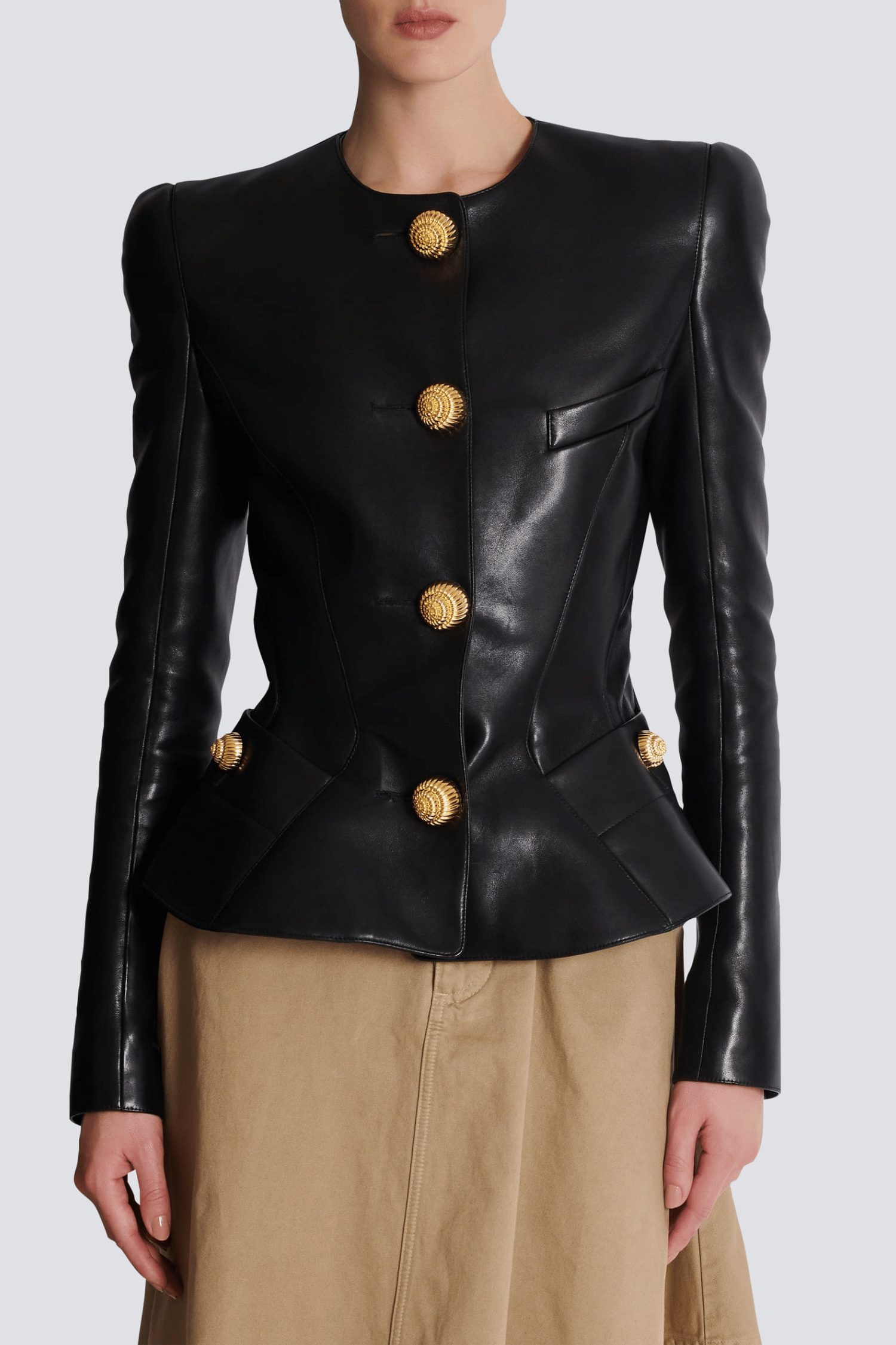 KESTER LEATHER BUTTON JACKET FOR CASUAL STYLE