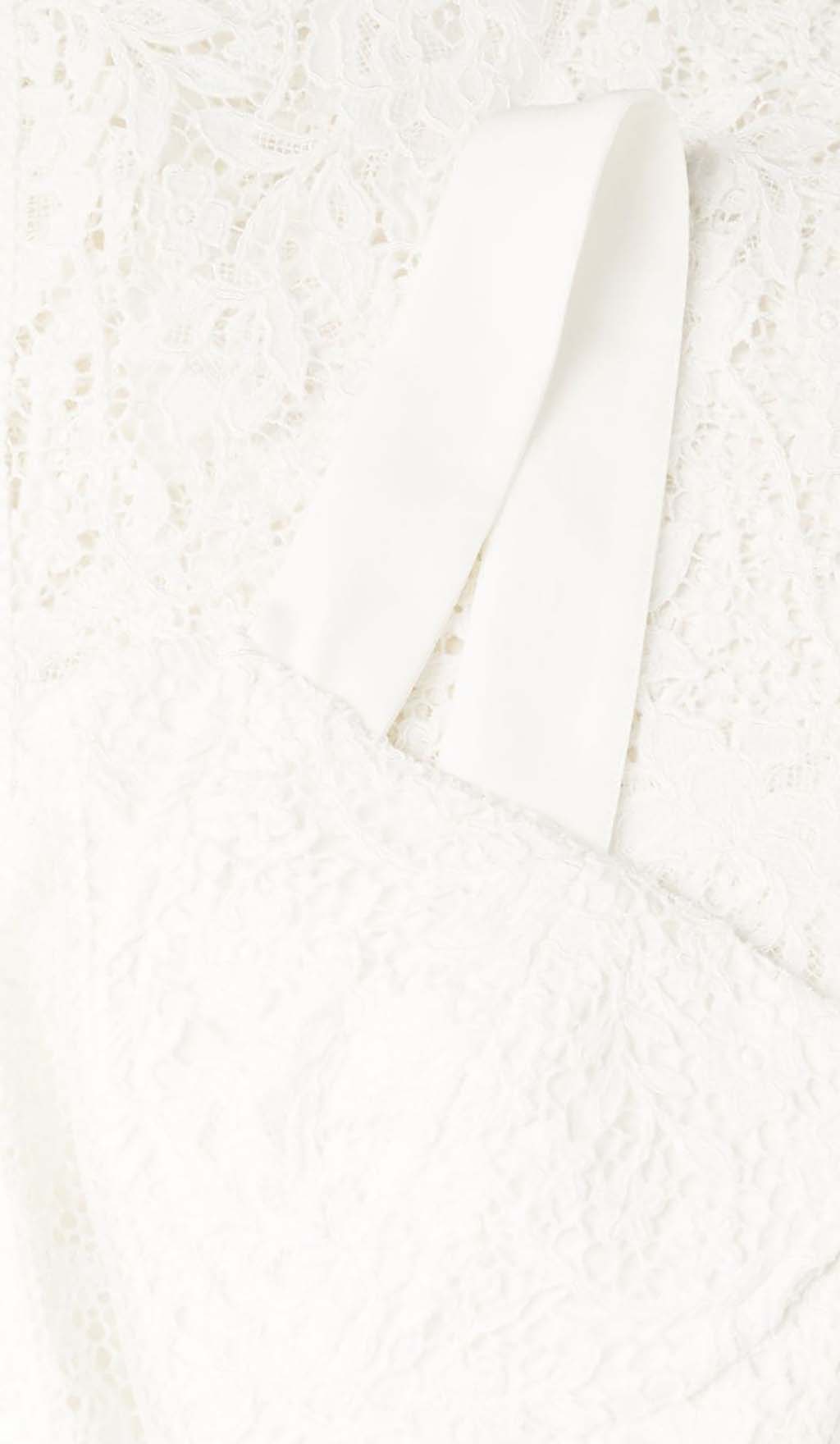LACE STRAP MIDI DRESS, WHITE WEDDING GUEST