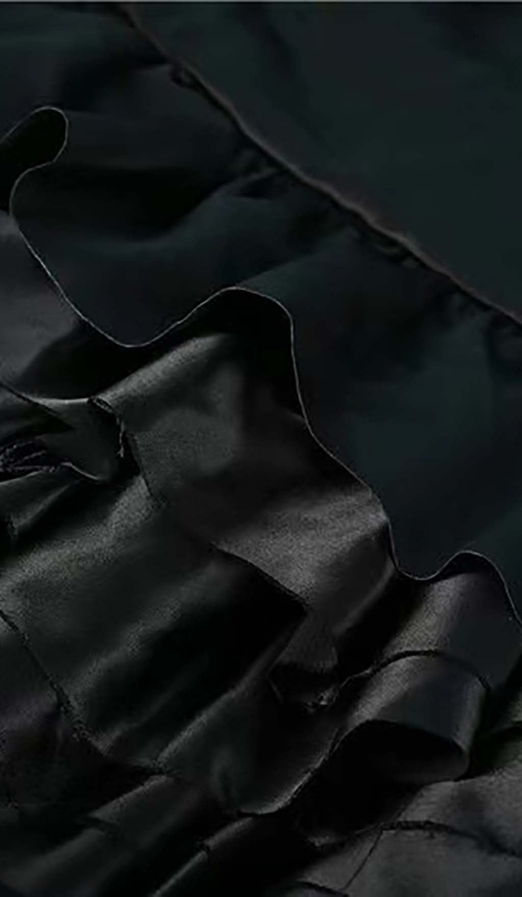 LAYERED BOW MAXI DRESS BLACK FORMAL OCCASION