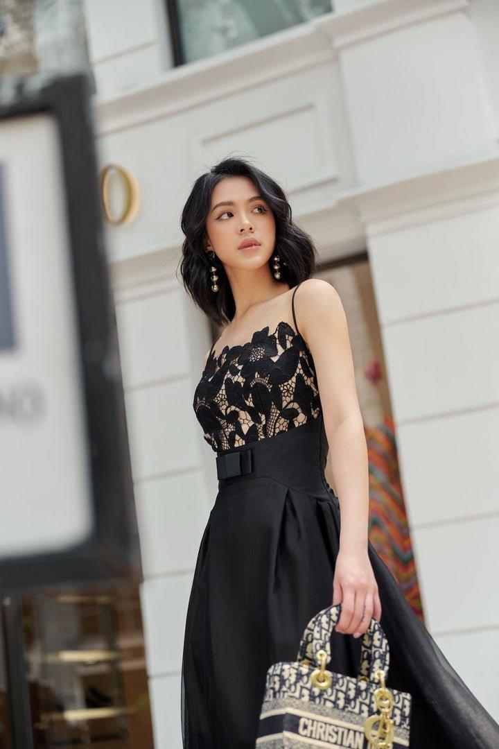 TULLE LACE CAMISOLE MINI DRESS FOR PARTY