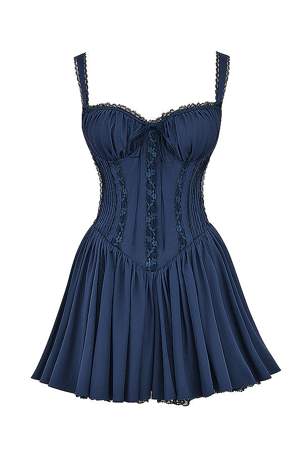LACE-UP CORSET MINI DRESS FOR PARTY NIGHT