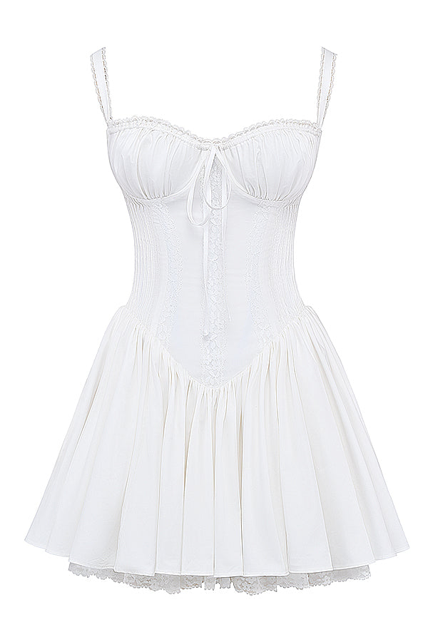 LACE-UP CORSET MINI DRESS FOR PARTY NIGHT