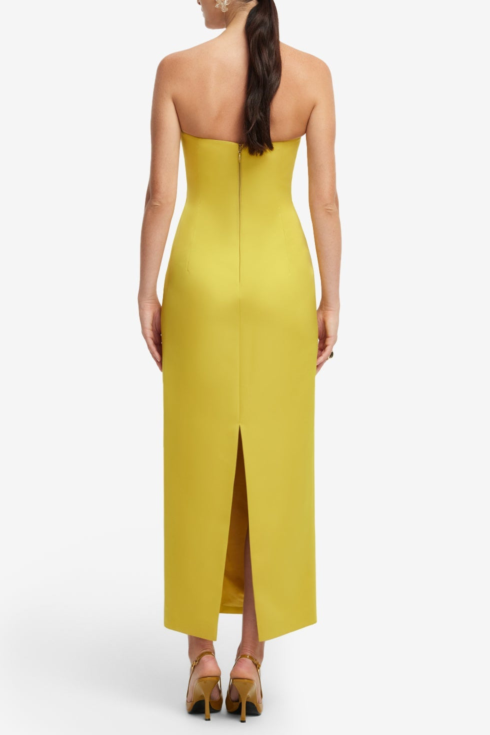 HELOISE YELLOW BUSTIER FLORAL MAXI DRESS