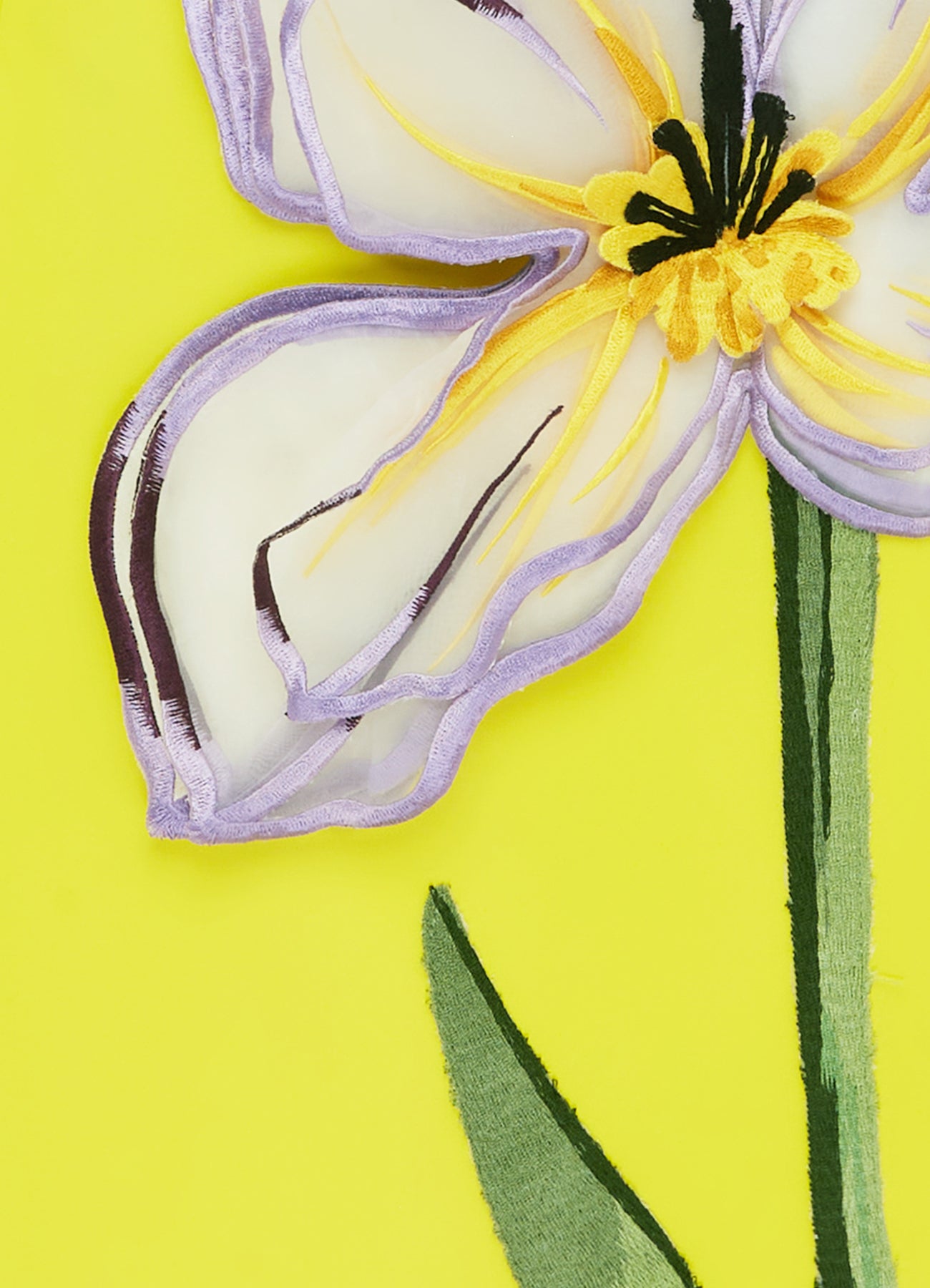 YELLOW APPLIQUÉ FLORAL BUSTIER MAXI DRESS