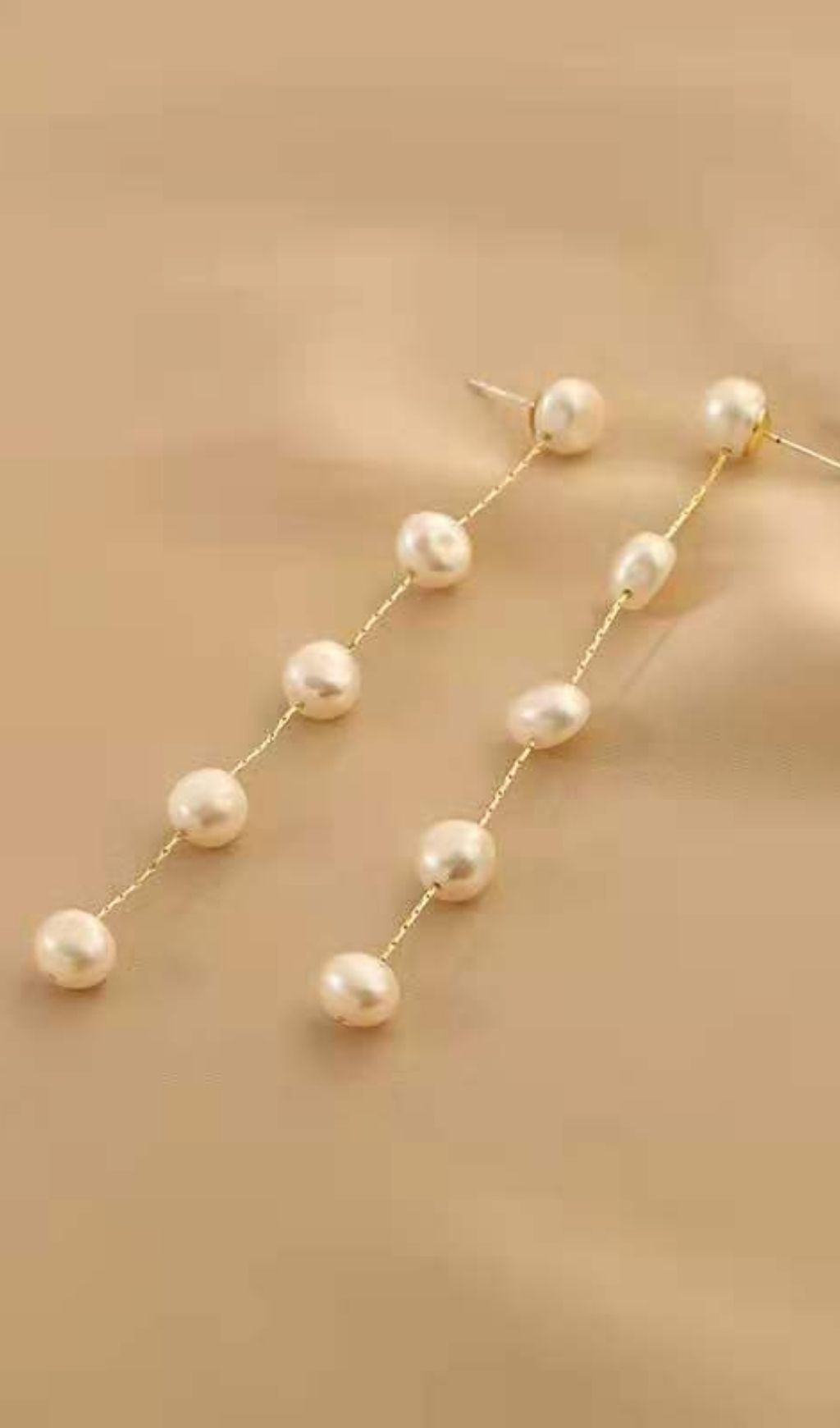 LONG PEARL TASSEL EARRINGS FOR WEDDING PARTY