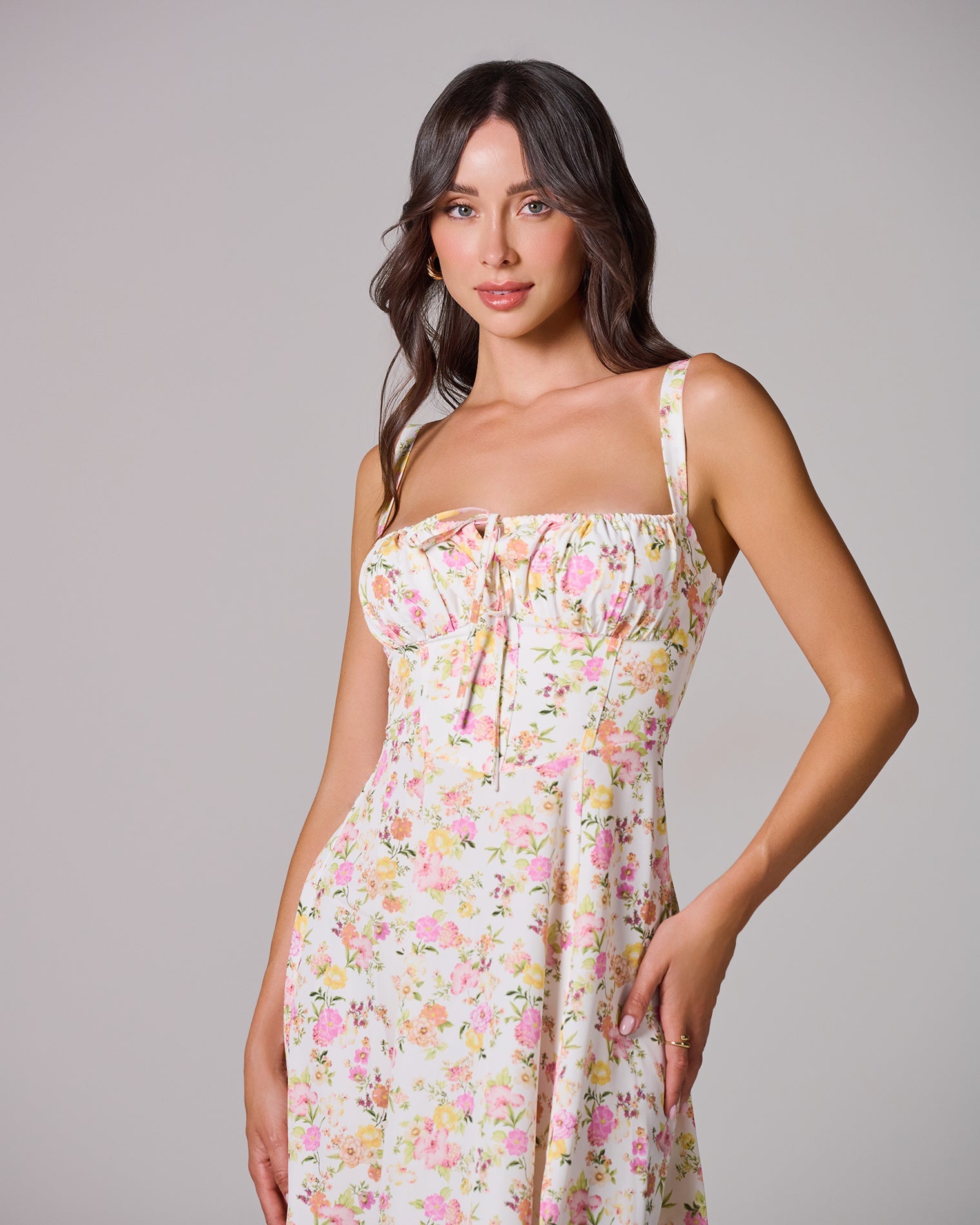 LOUISA_MINKY_3 LOUISA BUSTIER MIDI DRESS FOR WEDDING GUEST