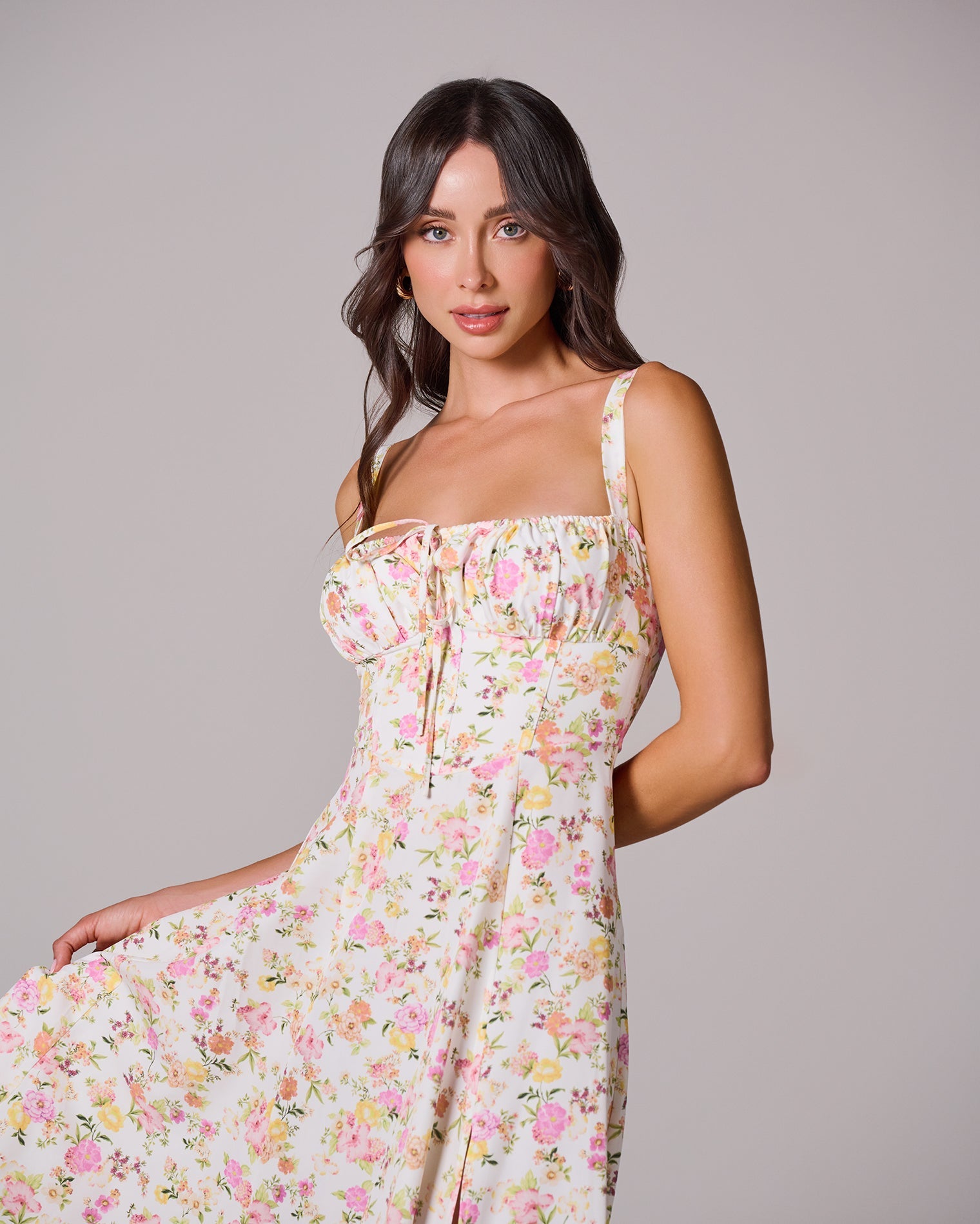 LOUISA_MINKY_5 LOUISA BUSTIER MIDI DRESS FOR WEDDING GUEST