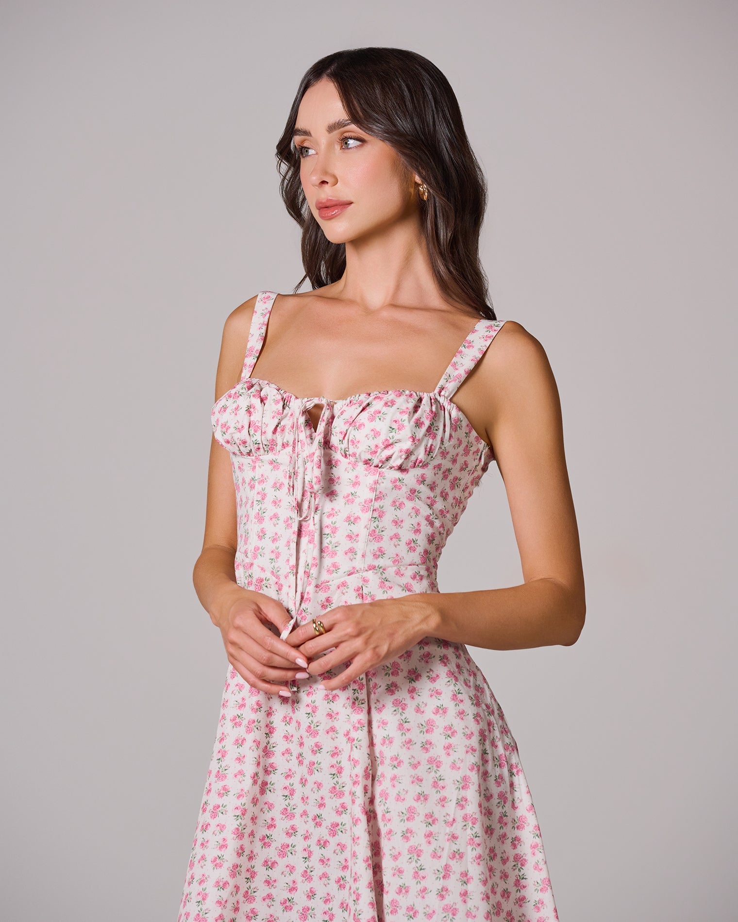 LOUISA_ROSEBUD_3 LOUISA BUSTIER MIDI DRESS FOR WEDDING GUEST