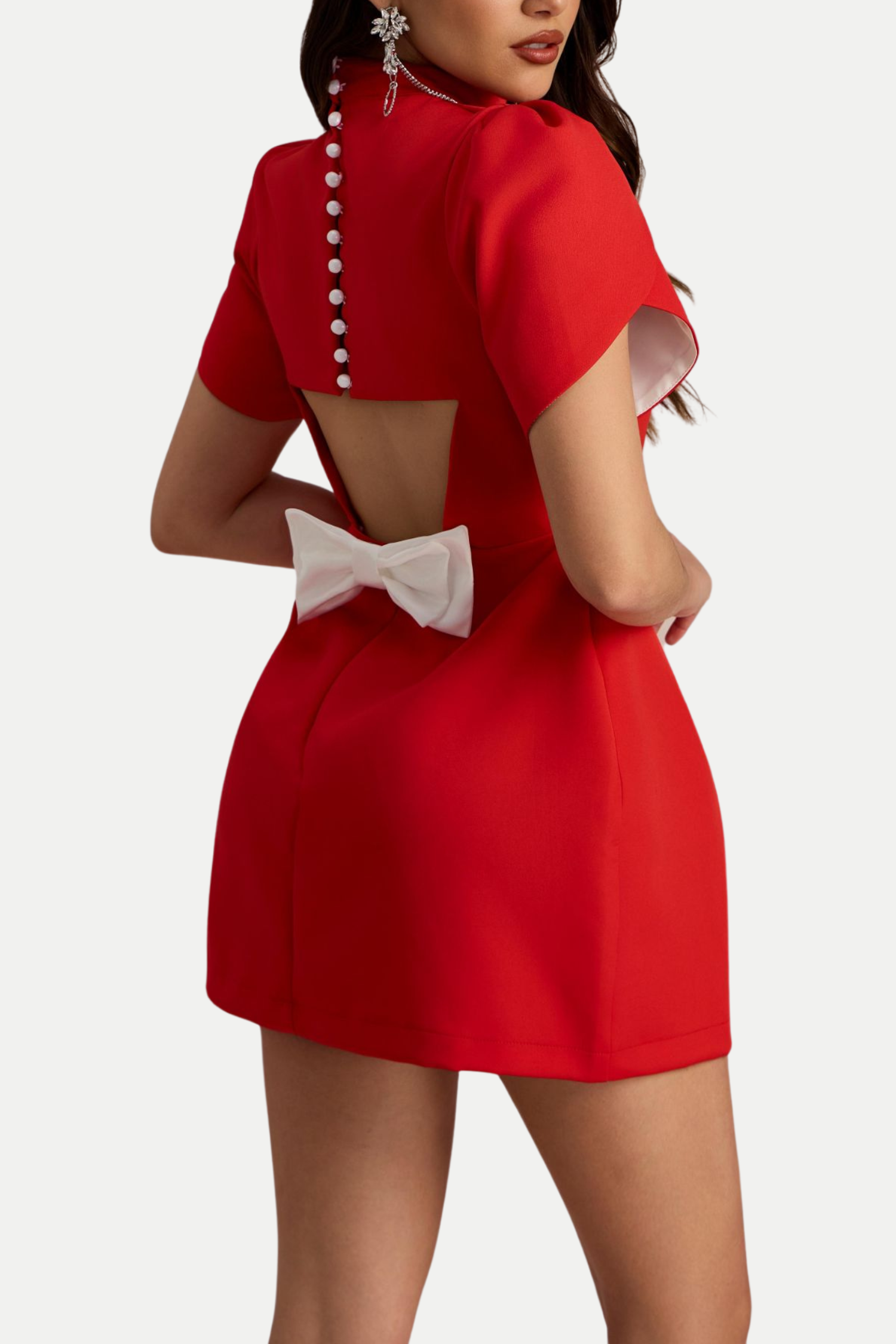 LaganCutoutBowknotMiniDress-Red_2 CUTOUT BOWKNOT RED MINI DRESS FOR PARTY