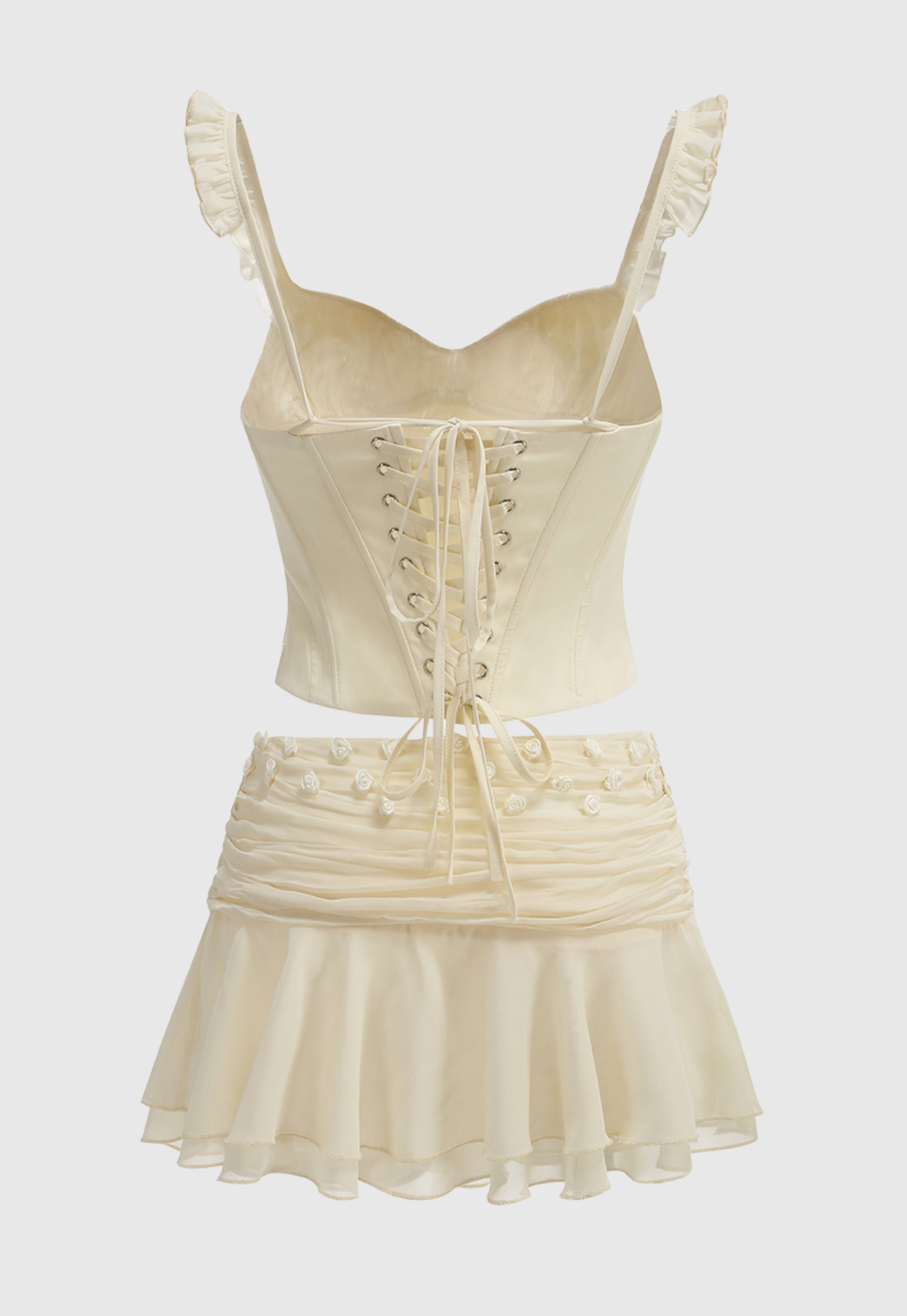 LAGINA LACE CORSET RUFFLE SKIRT SET
