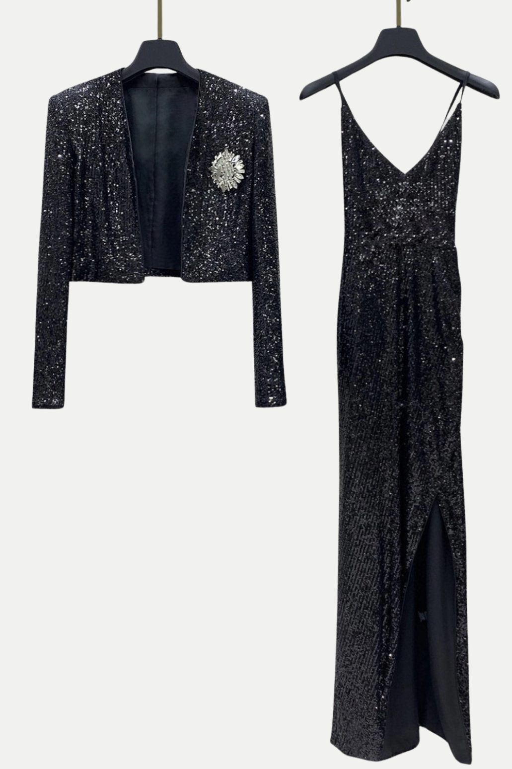 LAIKI SEQUIN CROPPED BLAZER FOR PARTY