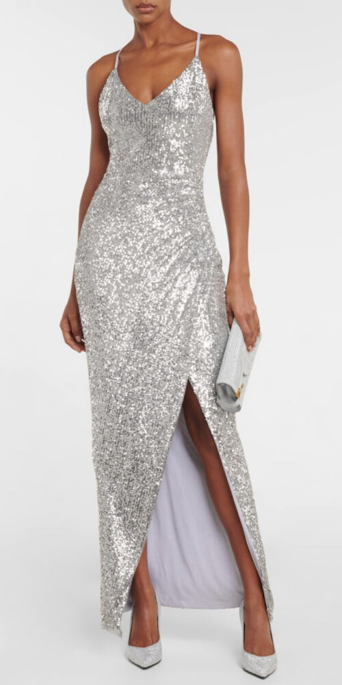 Laiki Sequin Slit Maxi Dress Laiki Sequin Slit Maxi Dress