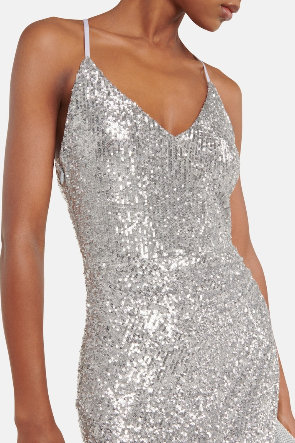 LAIKI SEQUIN SLIT MAXI DRESS FOR PARTY