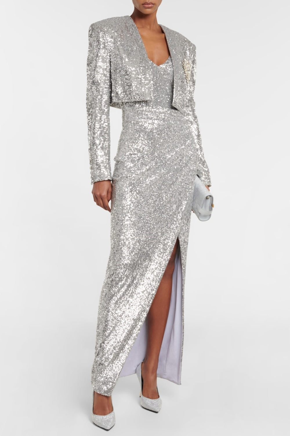 LAIKI SEQUIN SLIT MAXI DRESS FOR PARTY
