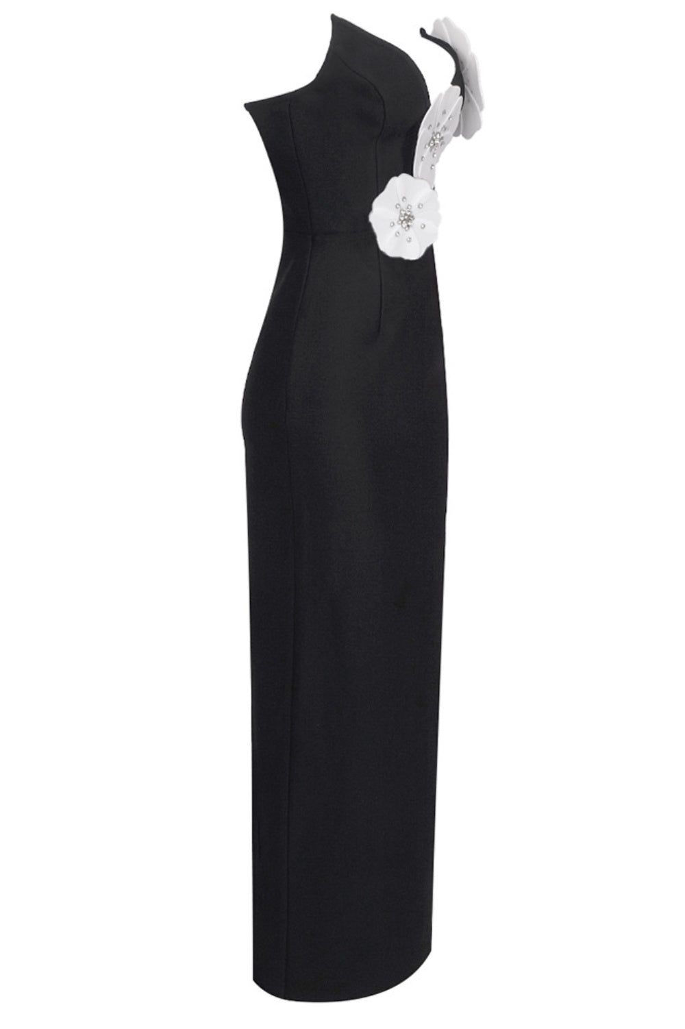 LILITH FLORAL STRAPLESS MAXI BANDAGE DRESS