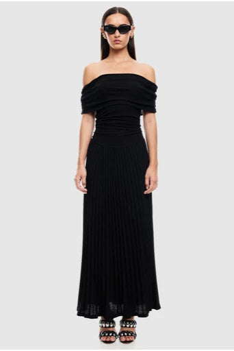 SABINA STRAPLESS BODYCON MAXI DRESS BLACK