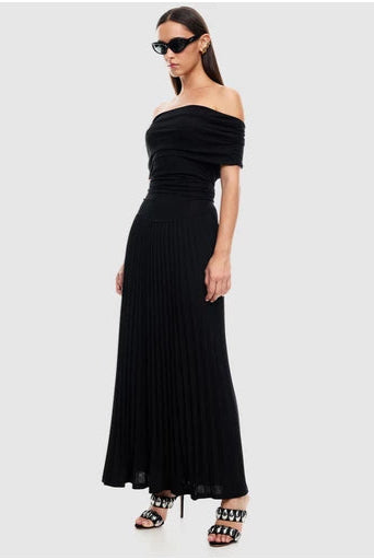 SABINA STRAPLESS BODYCON MAXI DRESS BLACK