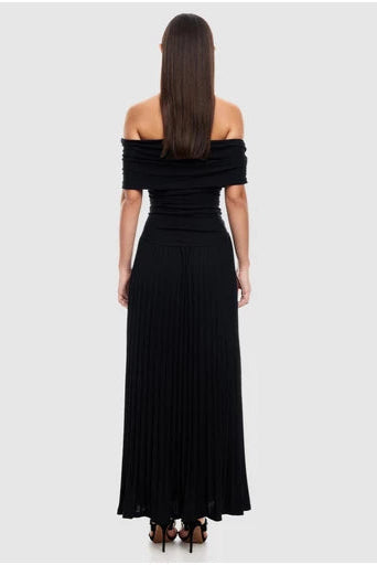 SABINA STRAPLESS BODYCON MAXI DRESS BLACK