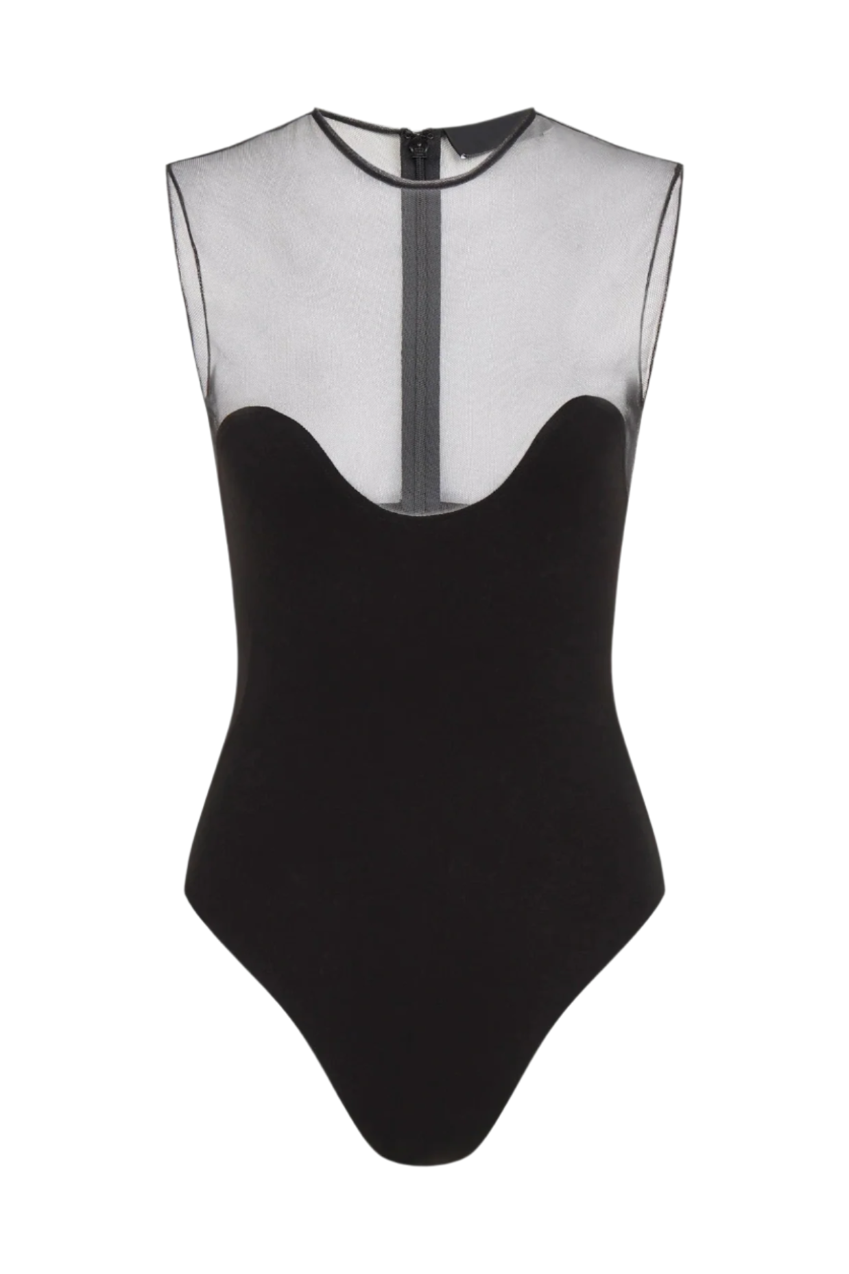 LLEWYN WAVE NECK BODYSUIT BLACK - DATE NIGHT GO-TO