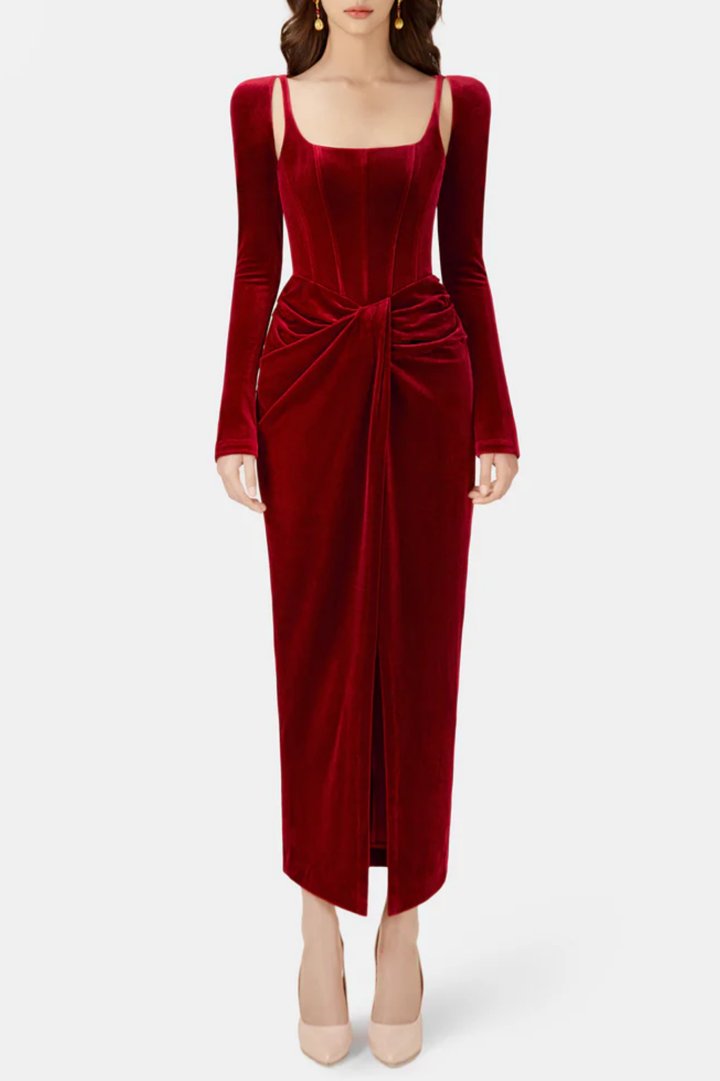 Lobb101159_900x_5069507f-12bc-464a-a758-70520b657fb6 RENWICK VELVET CORSET MIDI DRESS FOR EVENTS
