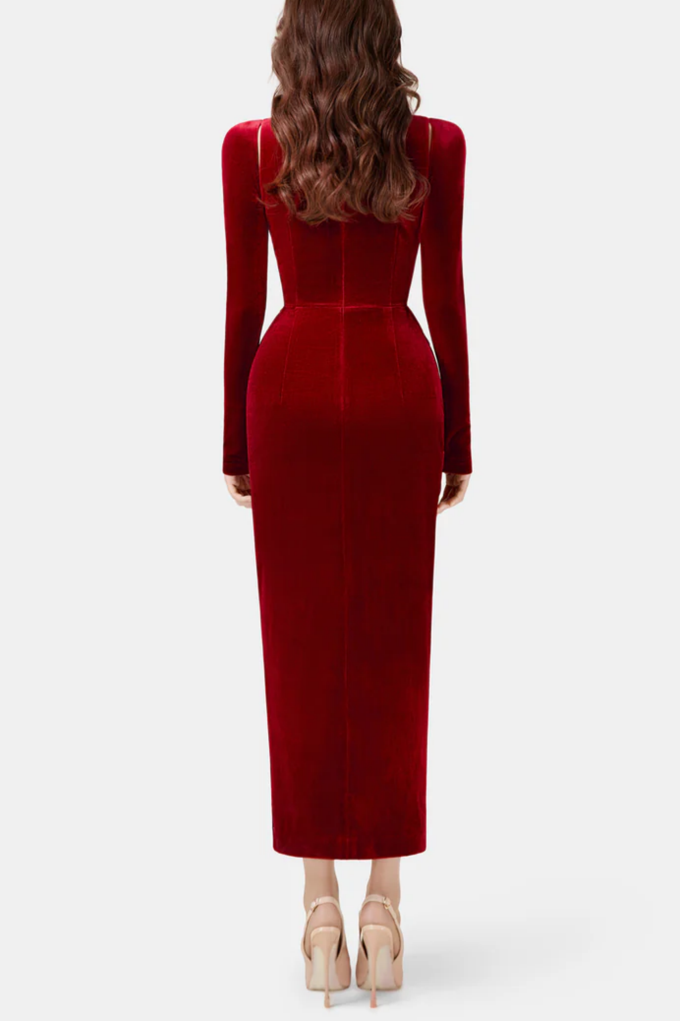 RENWICK VELVET CORSET MIDI DRESS FOR EVENTS