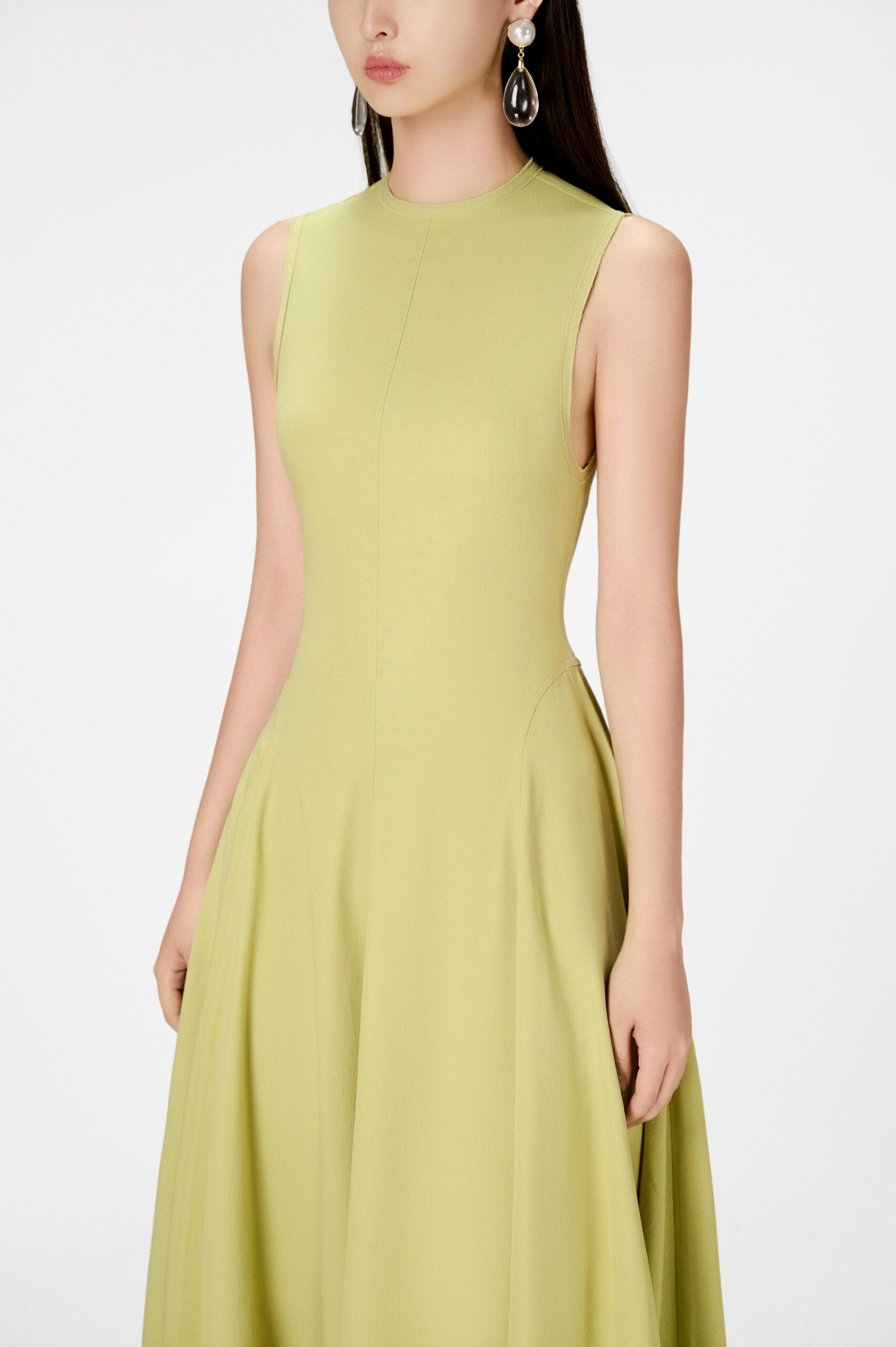 MINT RAW EDGE MIDI DRESS FOR WEDDING GUEST