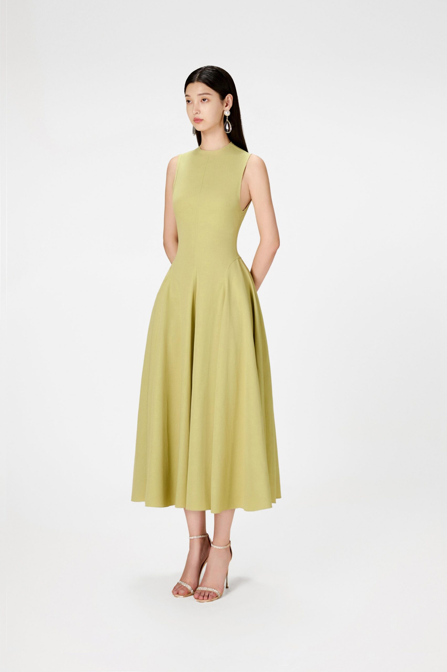 MINT RAW EDGE MIDI DRESS FOR WEDDING GUEST