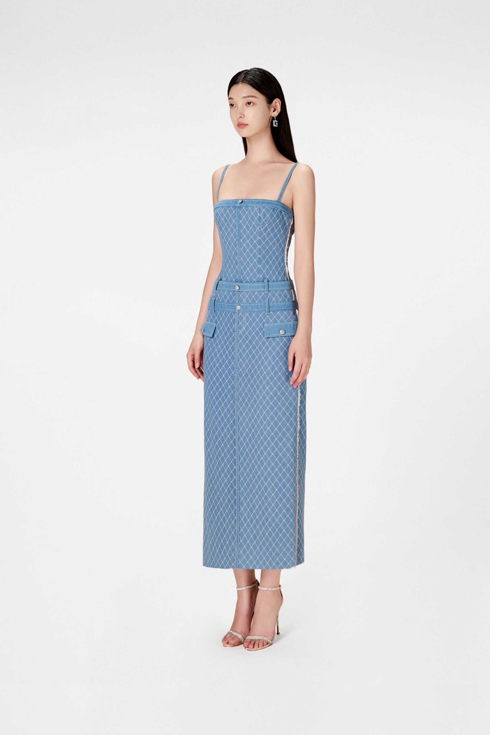 MIDI DENIM STRING DRESS - CASUAL SUMMER