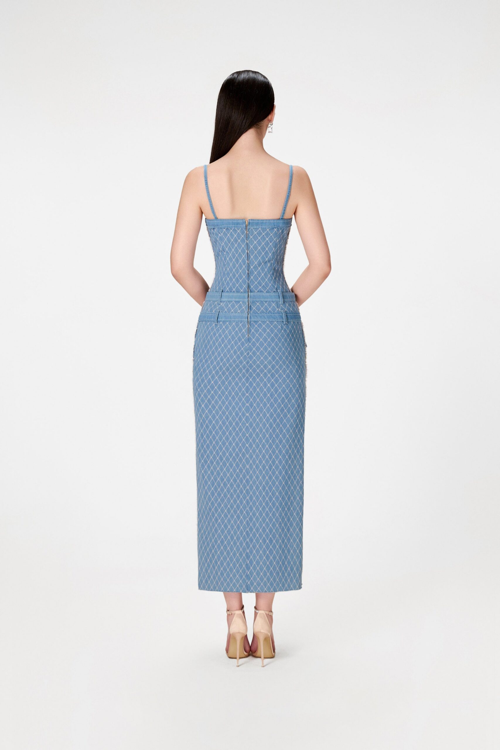 MIDI DENIM STRING DRESS - CASUAL SUMMER