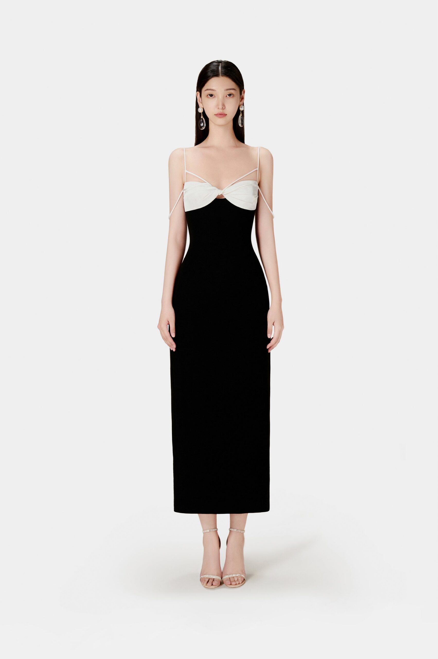 BLACK TWISTED BODYCON MINI DRESS