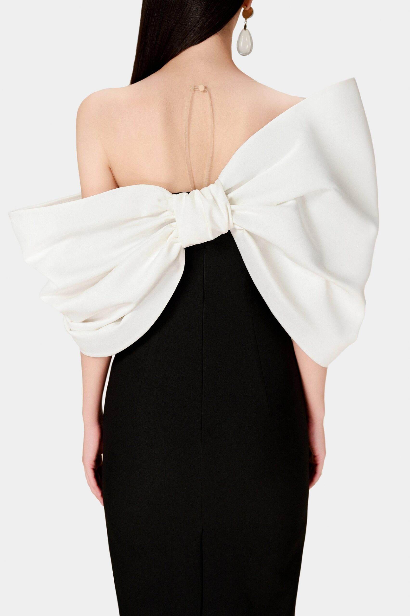 BLACK BIG BOW PARTY DRESS