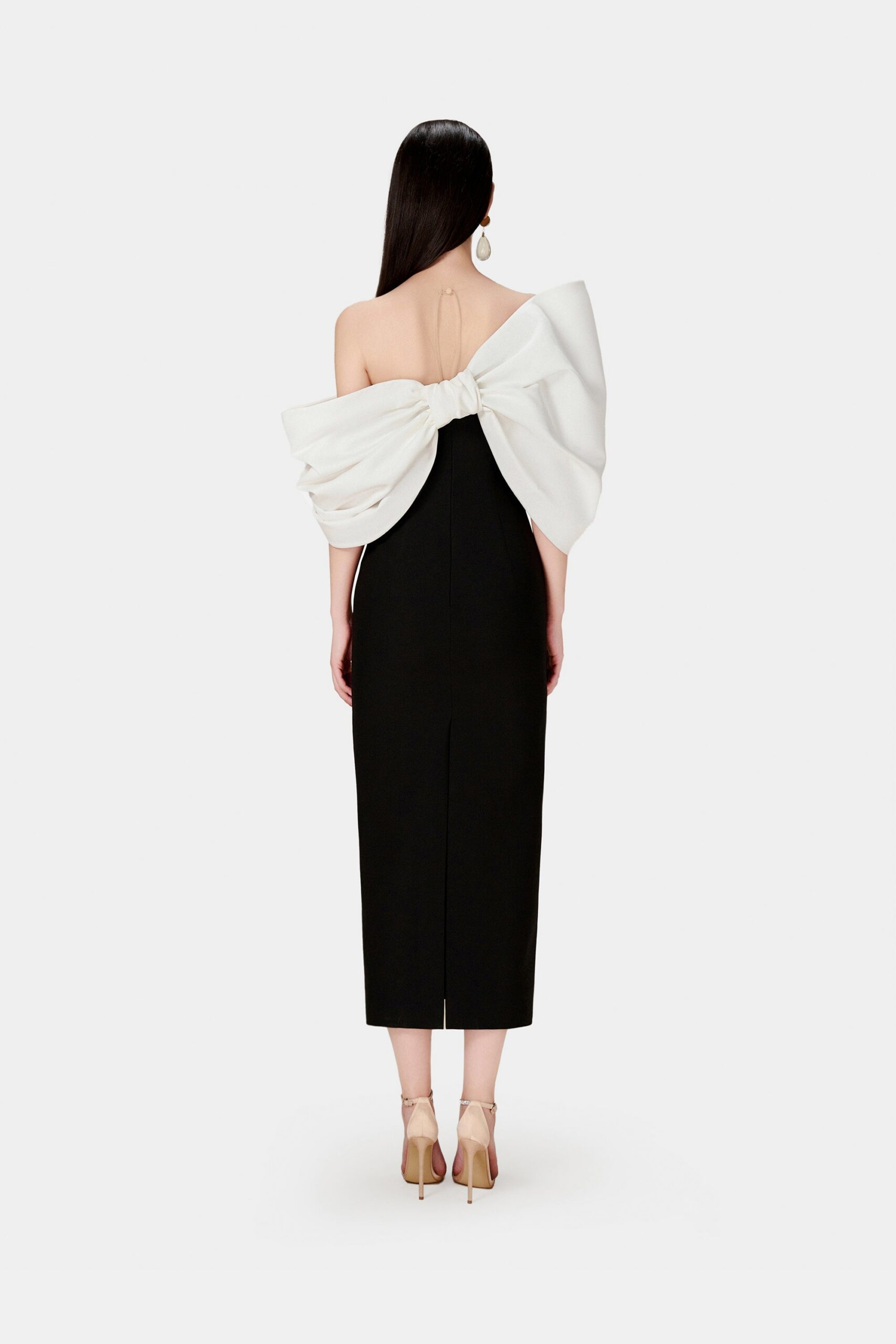 BLACK BIG BOW PARTY DRESS