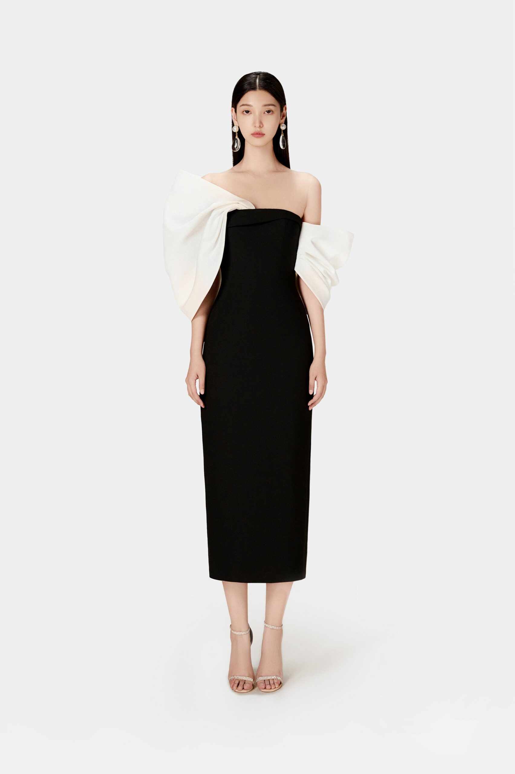 BLACK BIG BOW PARTY DRESS
