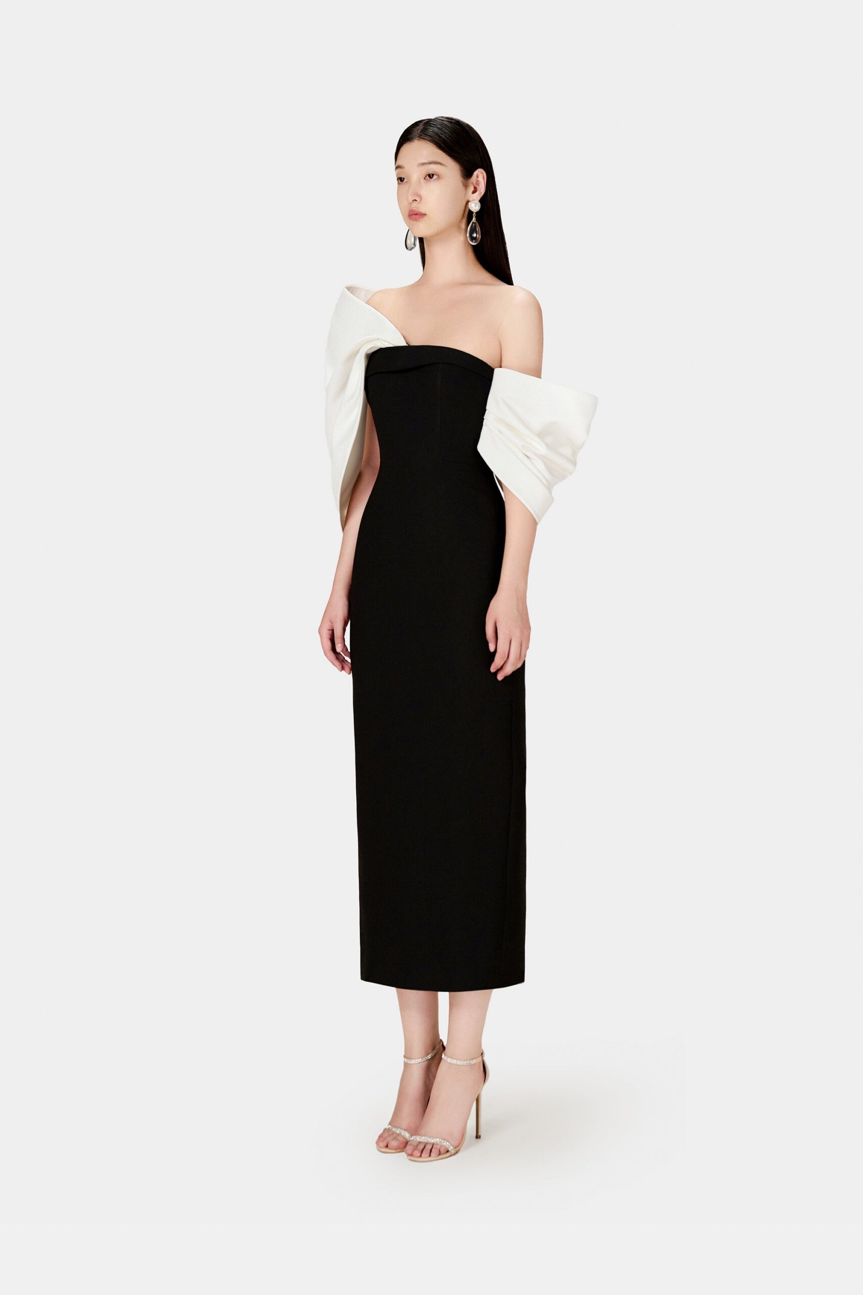 BLACK BIG BOW PARTY DRESS