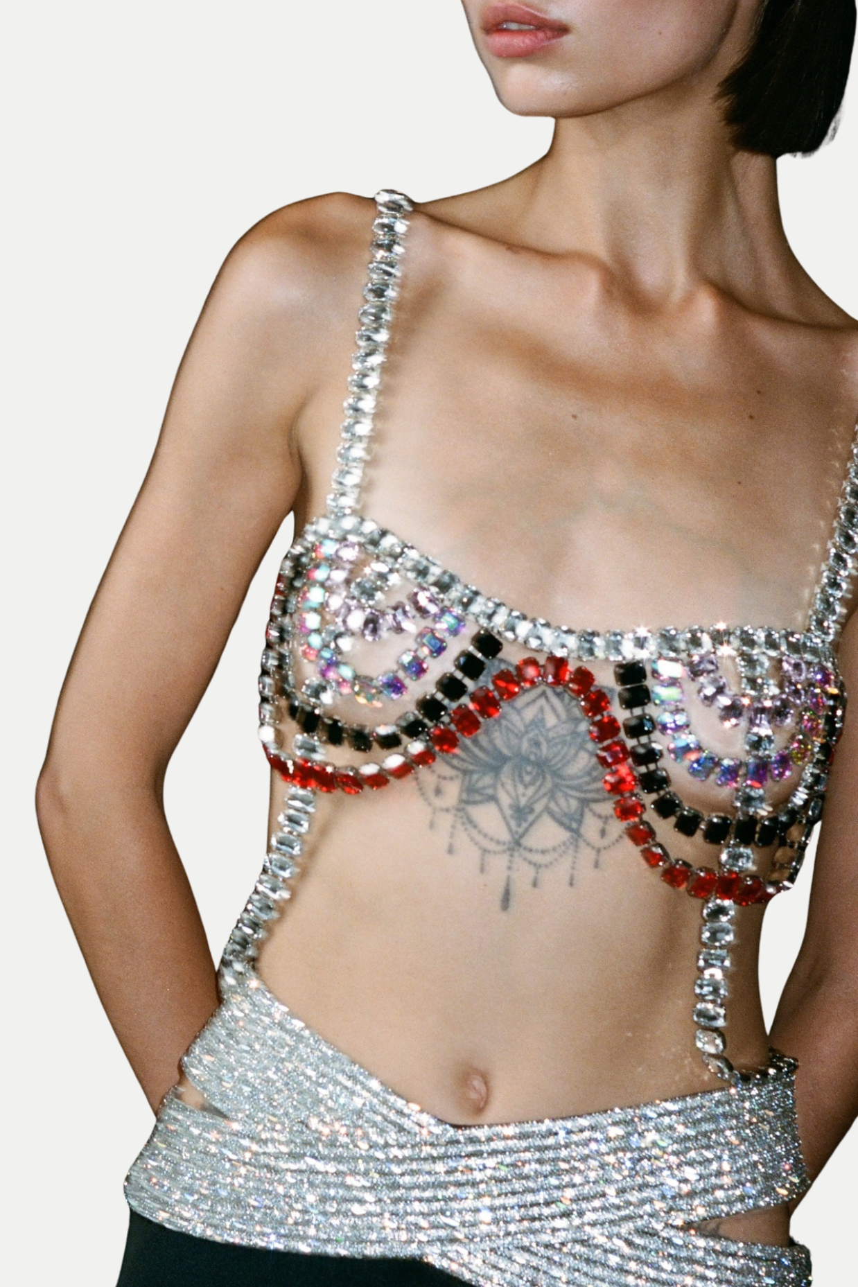 LOIS CRYSTAL BRA - GLAMOUR STRAPLESS BACKLESS BUSTIER