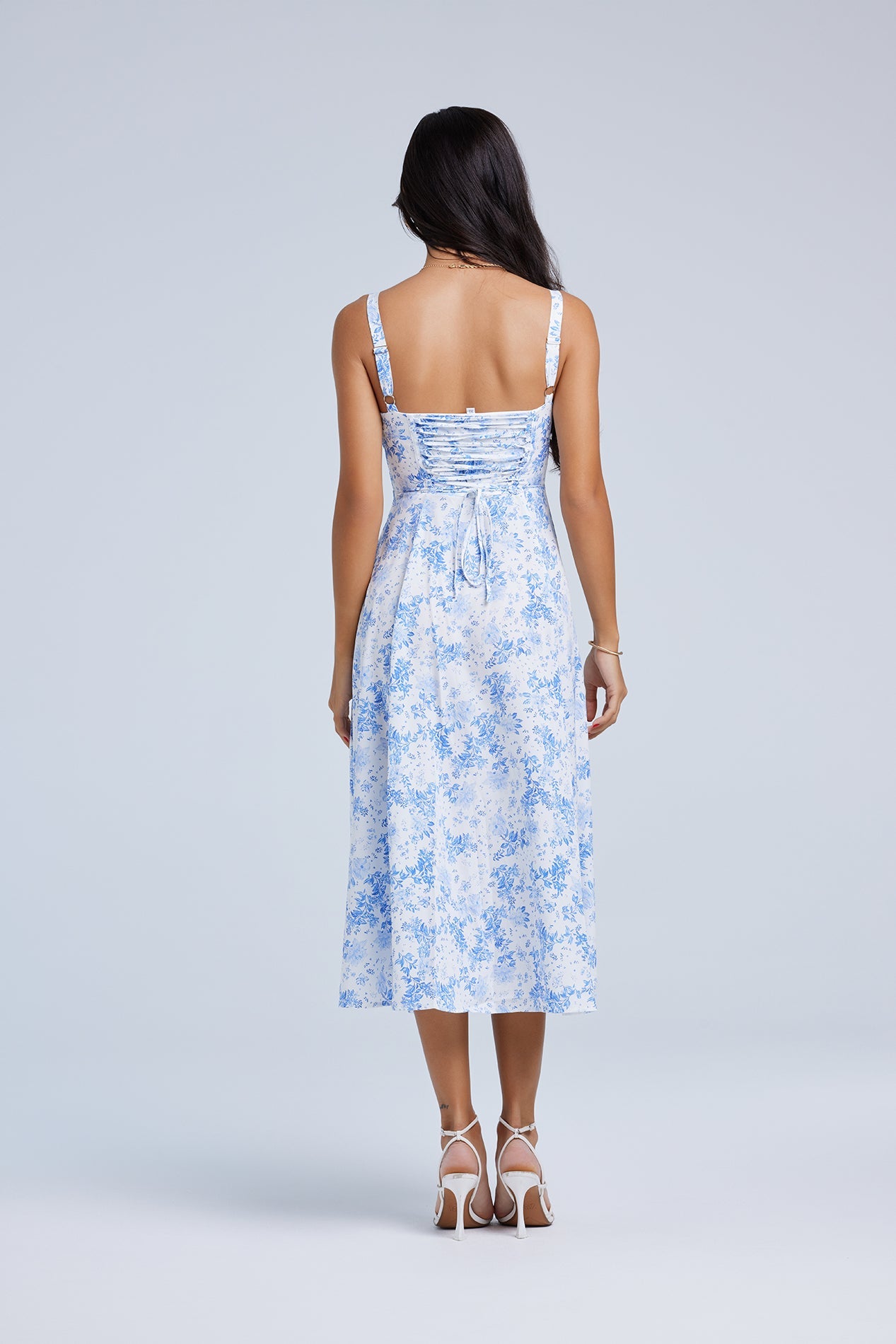 Louisa_Floral_Blue_3 LOUISA BUSTIER MIDI DRESS FOR WEDDING GUEST