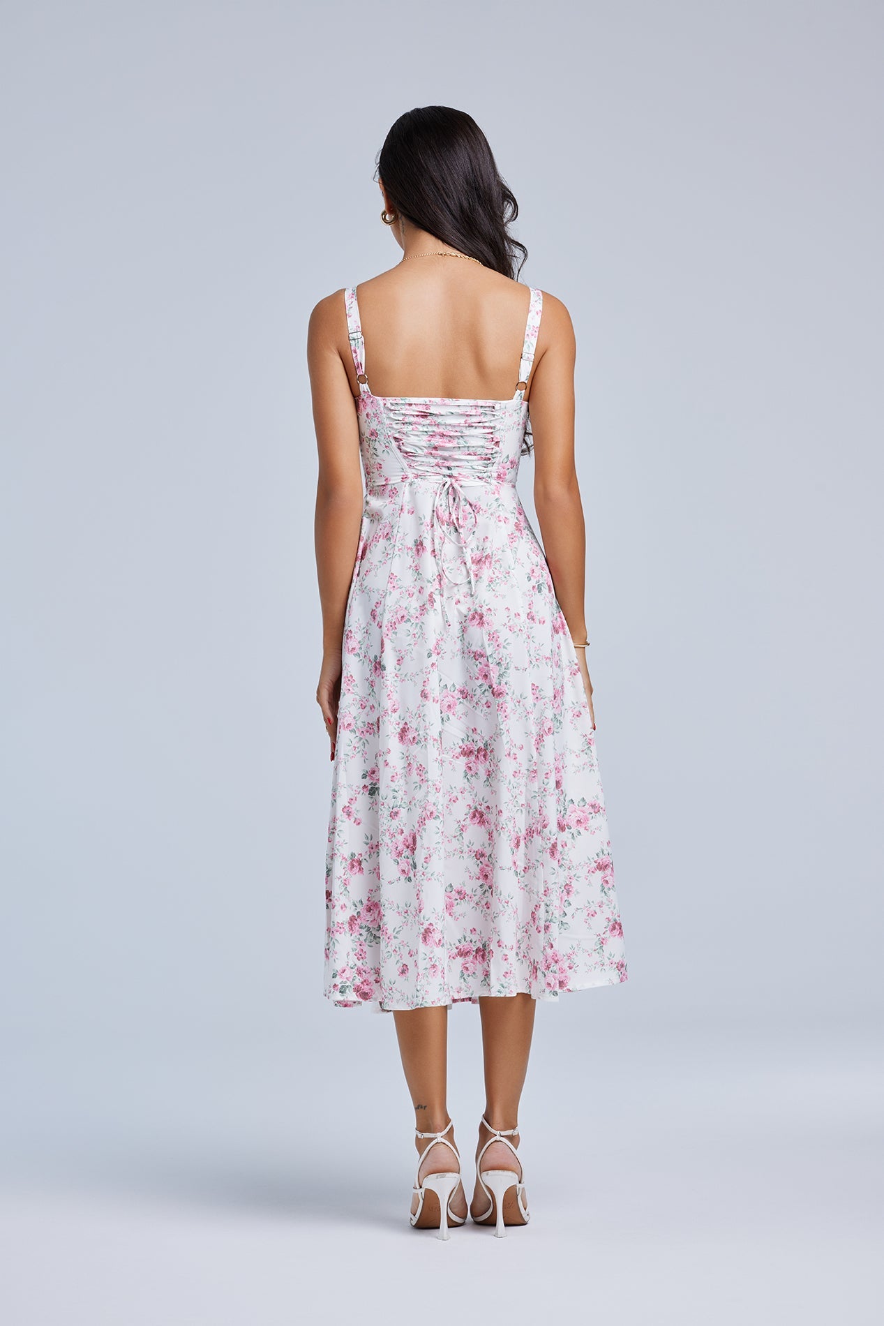 Louisa_Floral_Pink_9 LOUISA BUSTIER MIDI DRESS FOR WEDDING GUEST