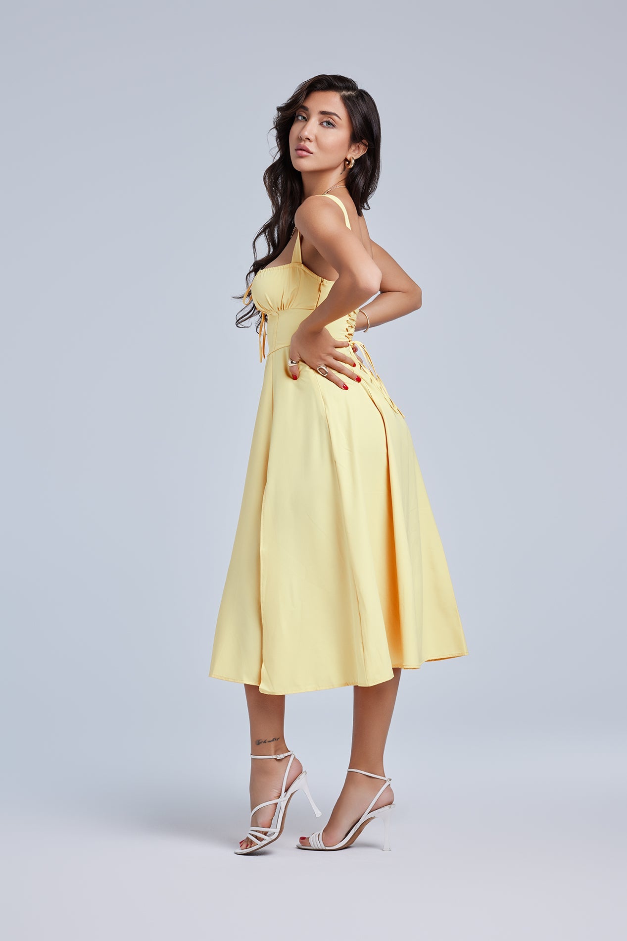 Louisa_Floral_Yellow_1_df52988a-6633-4b2f-9323-248e1d80f528 LOUISA BUSTIER MIDI DRESS FOR WEDDING GUEST