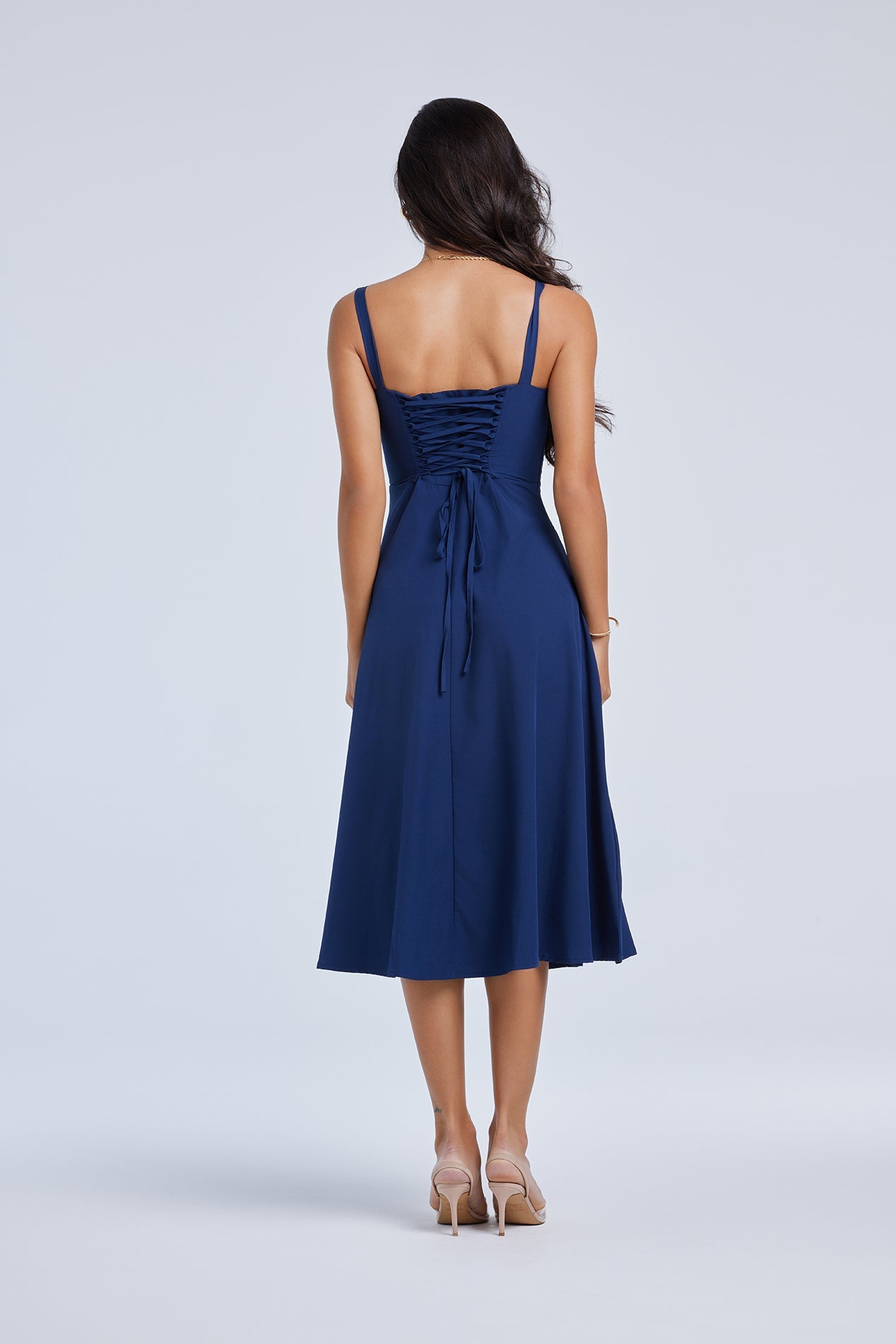 LOUISA BUSTIER MIDI DRESS FOR WEDDING GUEST