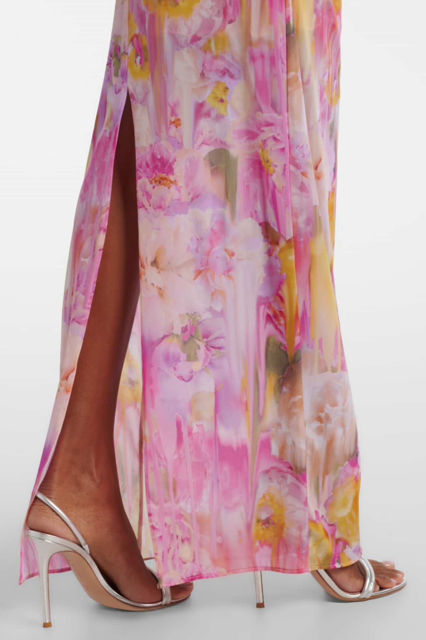 FLORAL APPLIQUÉ MAXI DRESS FOR WEDDING GUEST