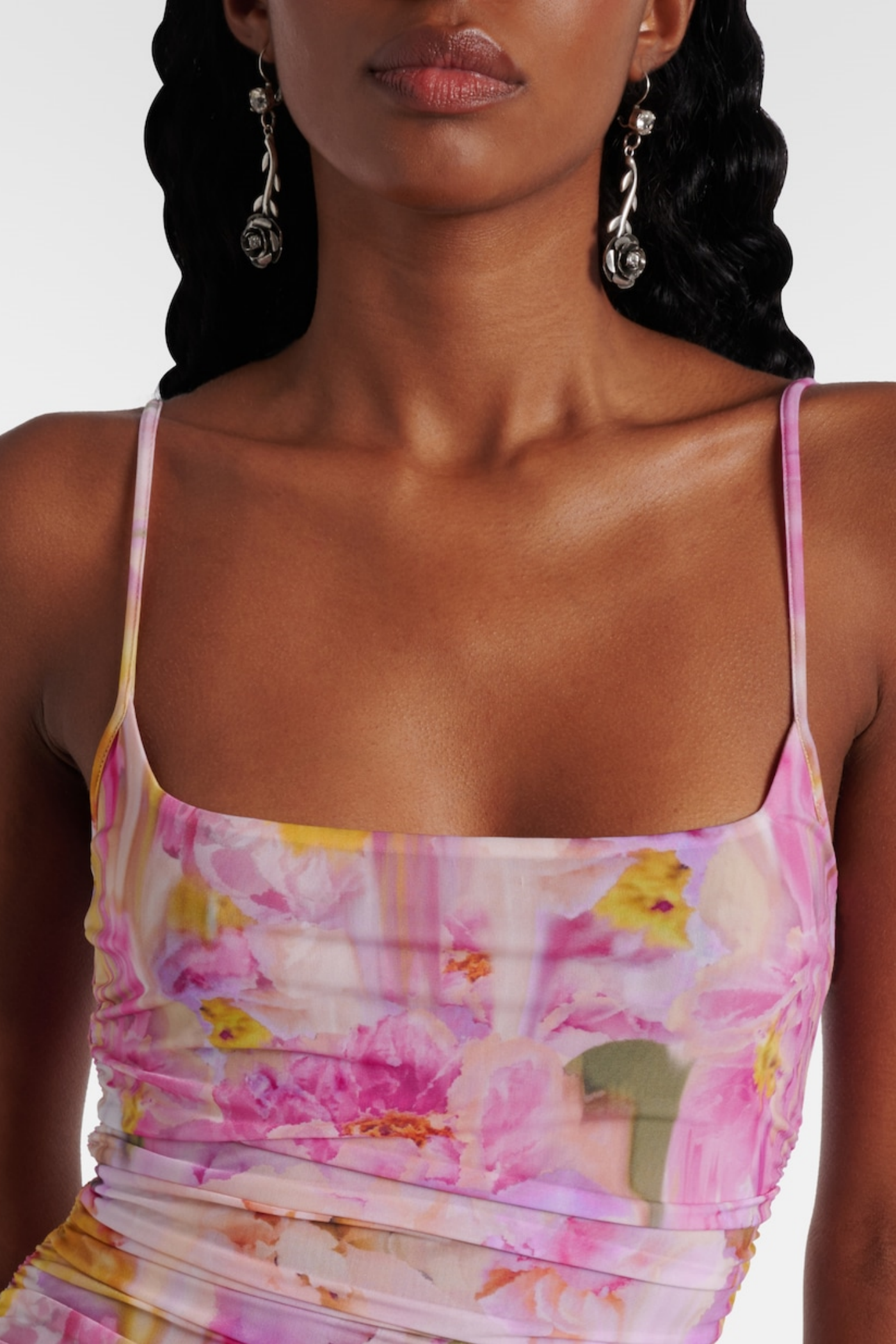 FLORAL APPLIQUÉ MAXI DRESS FOR WEDDING GUEST
