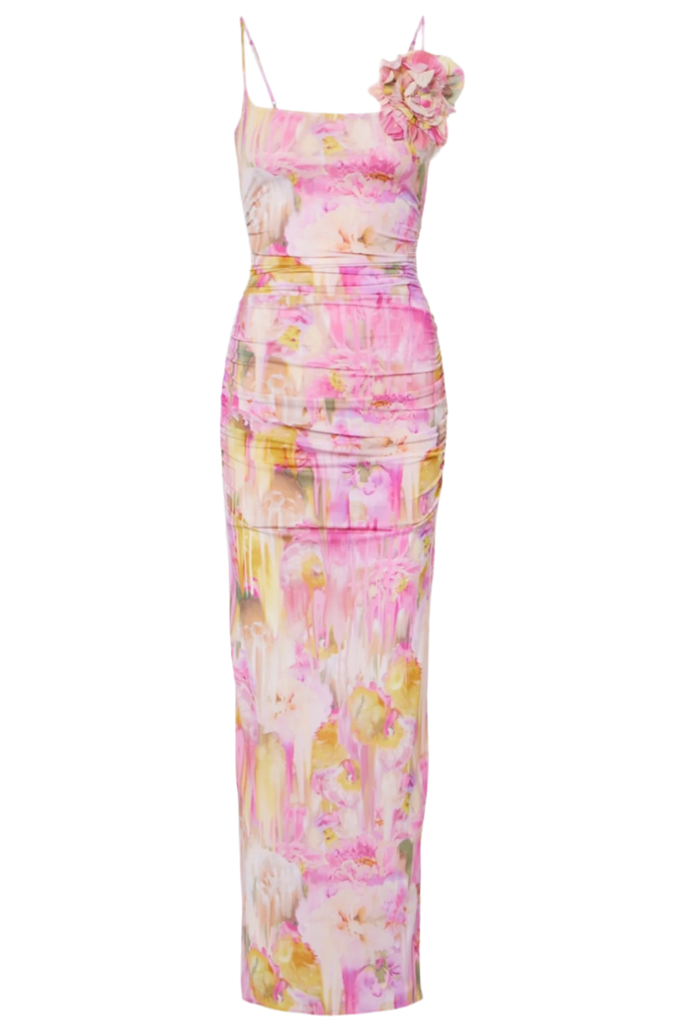 FLORAL APPLIQUÉ MAXI DRESS FOR WEDDING GUEST