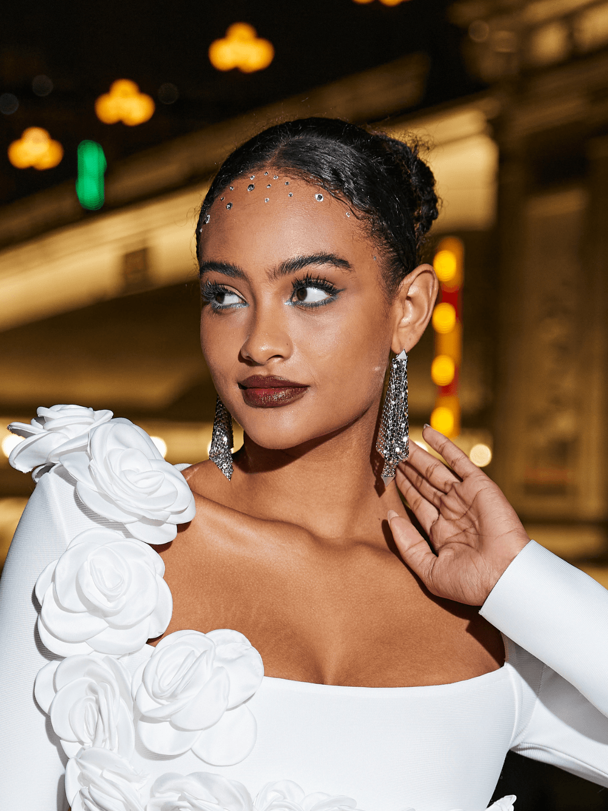 GOLD TRIANGLE TASSEL EARRINGS, PARTY STYLE