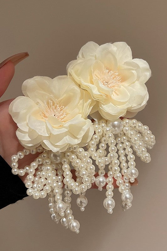 LydiaFloralPearlEarrings_1 LYDIA FLORAL PEARL DROP EARRINGS FOR WEDDING