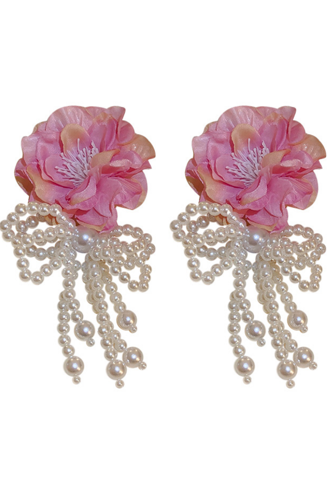 LydiaFloralPearlEarrings_1 LYDIA FLORAL PEARL DROP EARRINGS FOR WEDDING