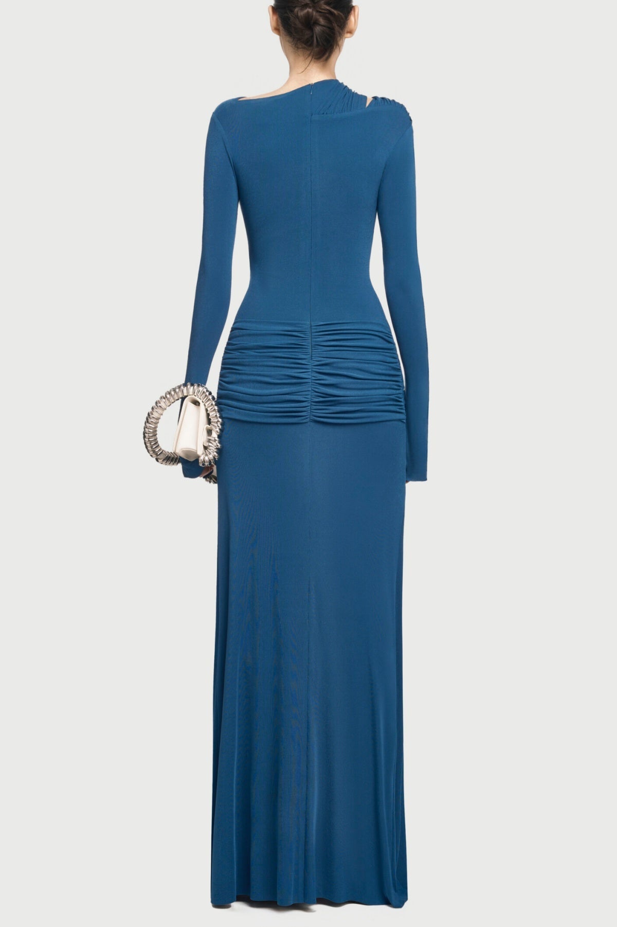 LysanderAsymmetricalDrapeCutoutMaxiDress-Blue1 LYSANDER ASYMMETRIC DRAPE MAXI DRESS - BLUE