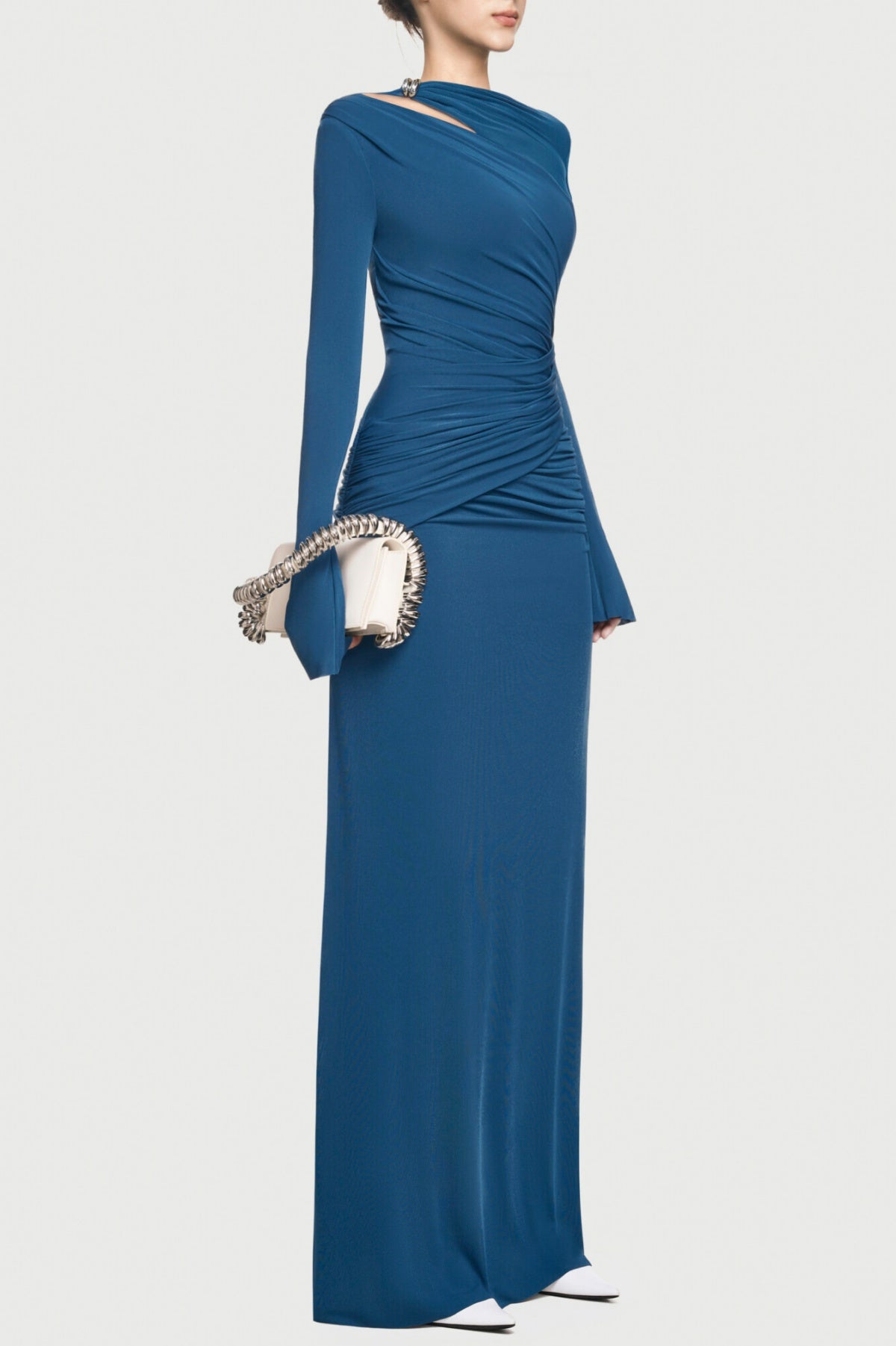 LysanderAsymmetricalDrapeCutoutMaxiDress-Blue3 LYSANDER ASYMMETRIC DRAPE MAXI DRESS - BLUE
