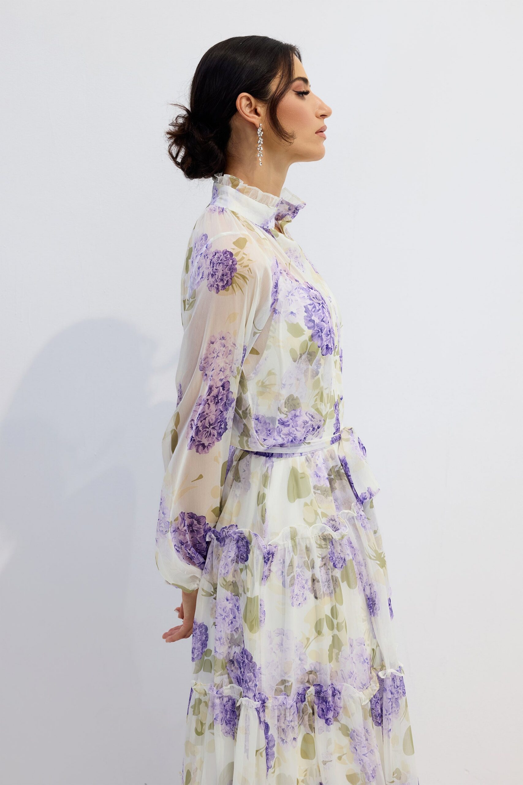 MURRAY FLORAL CHIFFON MAXI DRESS FOR WEDDING GUEST