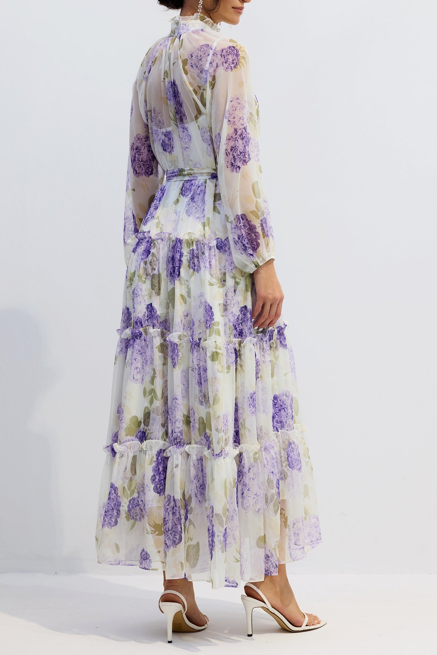MURRAY FLORAL CHIFFON MAXI DRESS FOR WEDDING GUEST