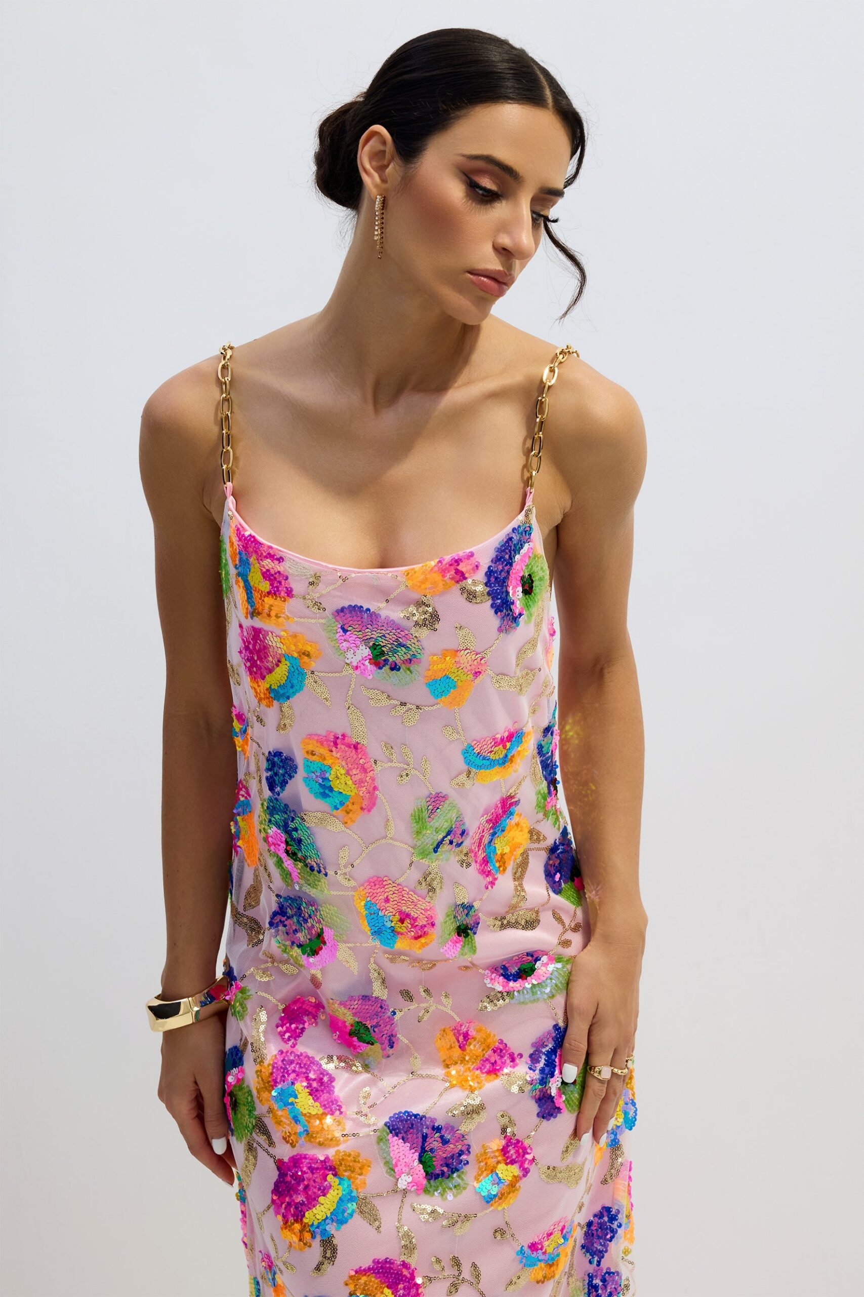 FANNY BACKLESS SEQUIN MAXI DRESS FOR PARTY